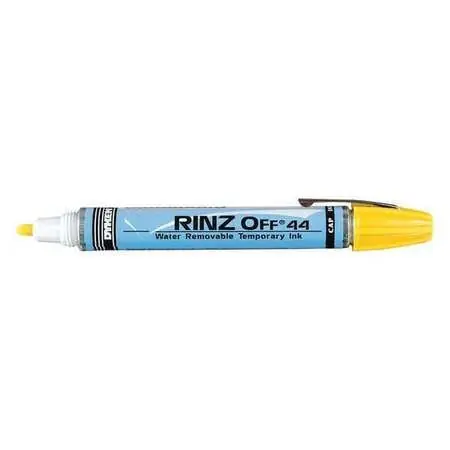 Dykem 44757 Paint Marker Removable Yellow Broad Tip