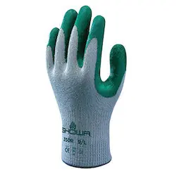 Showa 350M-08 Atlas Fit 350 Nitrile-Coated Gloves Medium Gray/Green