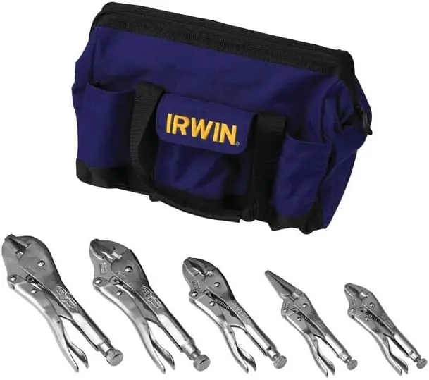 SK0384521-US20260702-105043-0 Irwin 2077704 Tools Vise-Grip Original Locking Pliers Kit Bag Set, 5-Piece - Image 1