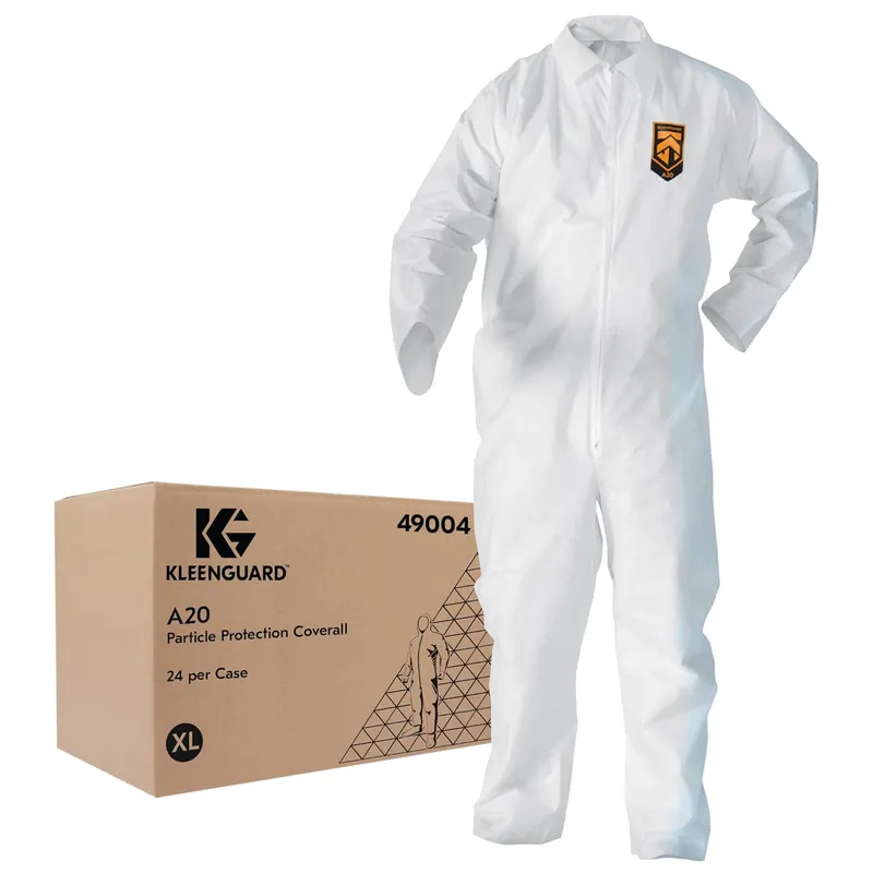 KleenGuard 49004 A20 Breathable Particle Protection Coveralls XL White 24 Pack