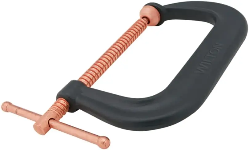 Wilton 14257 Spark-Duty Drop-Forged C-Clamp Black Drop-Forged Steel, 6-1/16 in Opening, 4-1/16 in Throat