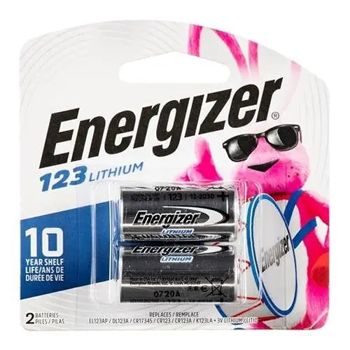 Energizer EL123APB2 CR123 3V Lithium Batteries 2-Pack