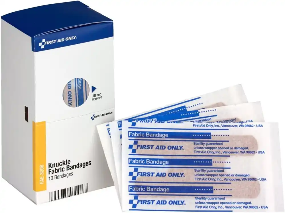 First Aid Only FAE3008 Fabric Knuckle Bandages 10/Box