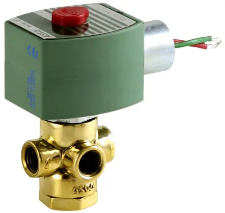 ASCO 8320G136 Solenoid Valve 8320 3-Way Brass 1/8 Inch NPT Normally Open 120 AC