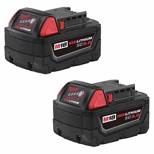 Milwaukee 48-11-1852 M18 REDLITHIUM XC5.0 Extended Capacity Battery 2-Pack