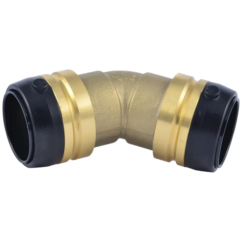 SharkBite UXL0535 1-1/4 Inch 45 Degree Elbow Push to Connect Brass Plumbing Fitting