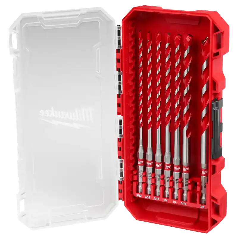 SK0385650-US20260702-105043-0 Milwaukee 48-20-9057 7PC Large SHOCKWAVE Carbide Hammer Drill Bit Kit - Image 1