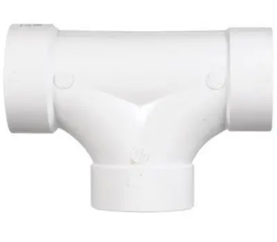 SK0385809-US20260702-105043-0 Napco P1006 6 Inch Hub x Hub x Hub PVC 2-Way Cleanout Tee - Image 1