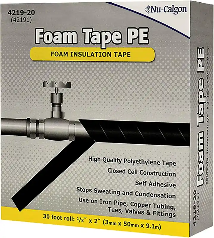 SK0385878-US20260702-105043-0 Nu-Calgon 4219-20 Insulation Foam Tape PE 2 in x 30 ft x 1/8 in HVAC Refrigeration - Image 1