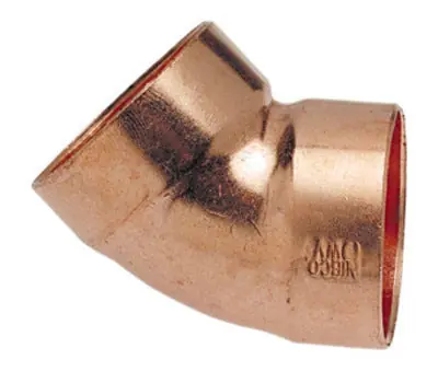 SK0385935-US20260702-105043-0 NIBCO 906 1-1/2 in. Sweat Wrot Copper DWV 45-Degree Elbow - Image 1