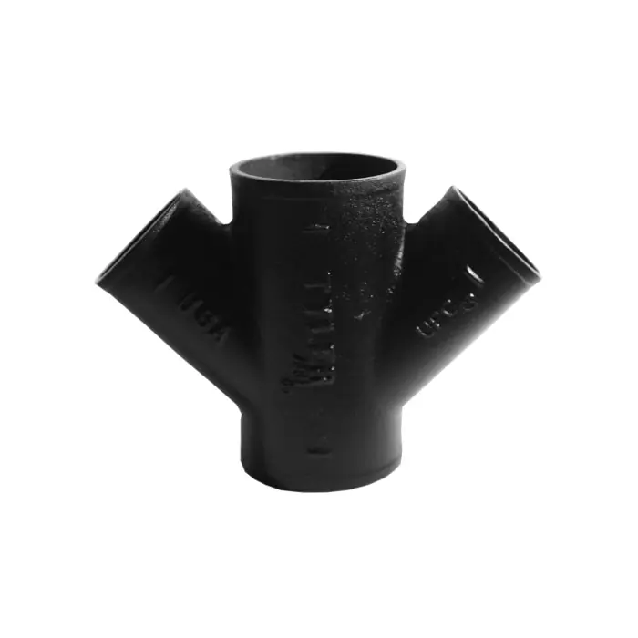 Tyler Pipe 008552 Double Wye 3 Inch No-Hub Cast Iron