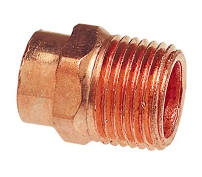 SK0386089-US20260702-105043-0 Nibco 604 1/2 Inch Sweat x Male 5/8 OD x 1/2 Wrot Copper Adapter Lead Free - Image 1