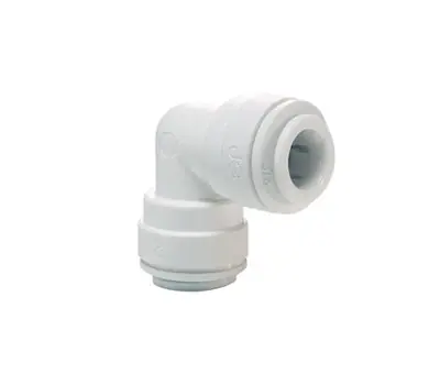 John Guest PP0308W 1/4 in Push-Fit x Push-Fit Polypropylene 90-Degree Union Elbow