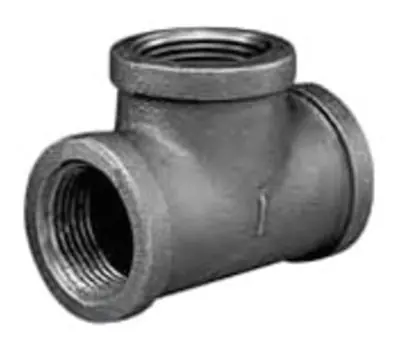 Matco-Norca ZMBT10 3 in. Female Class 150 Chinese Black Malleable Iron Tee