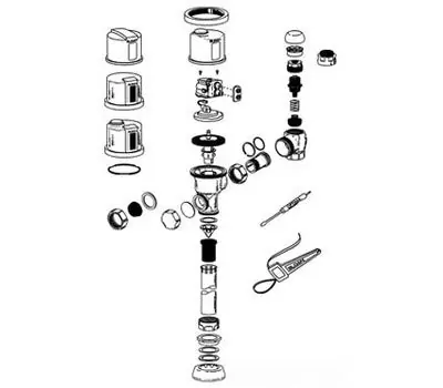 Sloan EBV18 Rubber Quad Ring for Optima Flushometer