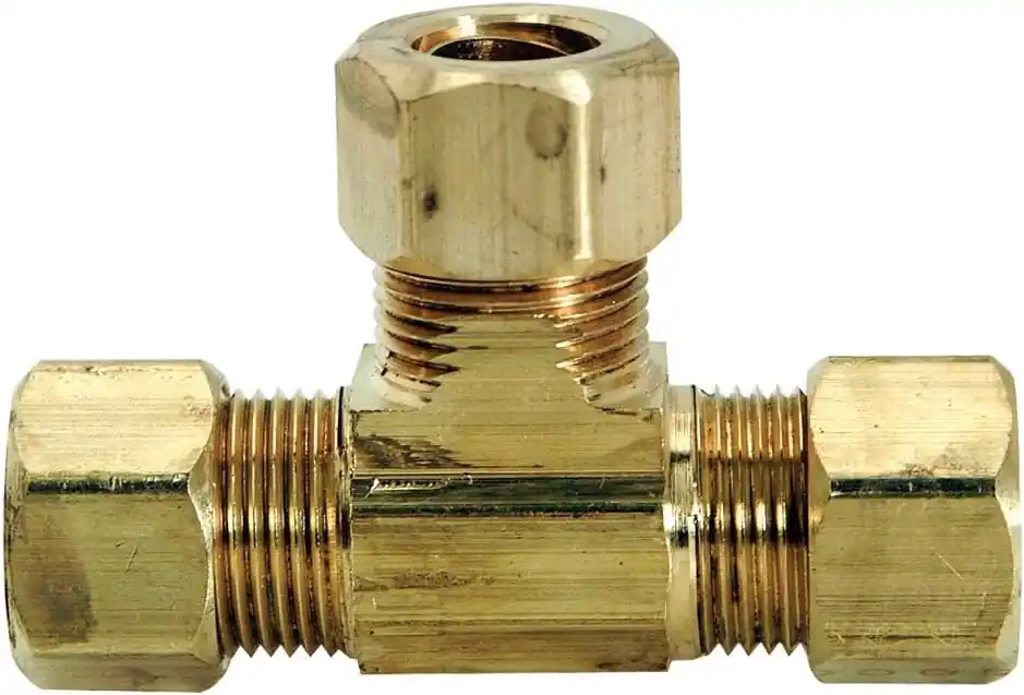 BrassCraft 64-4X Tee Lead-Free 1/4 by 1/4 by 1/4-Inch Rough Brass