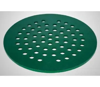 PRIER P-325-634 6-3/4 in. Green Enamel Painted Cast Iron Replacement Drain Cover