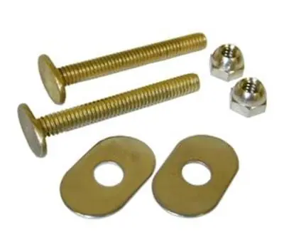 Gene Rich 23-TP 1/4 x 3-1/2 in. Solid Brass Closet Bolt Set