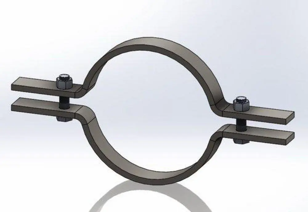 SK0386907-US20260702-105043-0 Empire Industries 50G0400 Figure 50 4 in. Electrogalvanized Carbon Steel Riser Clamp for Pipe - Image 1