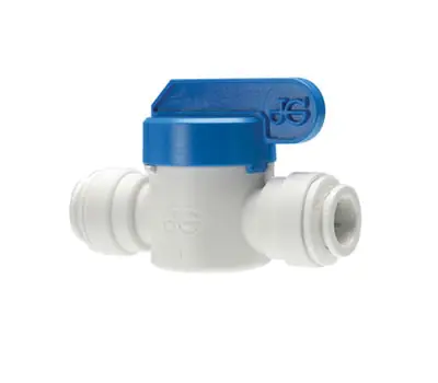 JOHN GUEST PSV040808W Polypropylene Shutoff Valve 1/4 Inch Lead-Free
