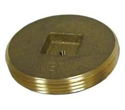SK0387109-US20260702-105043-0 Gene Rich 1677 3 in. IPS Male Cast Brass Countersunk Trapped Cleanout Plug - Image 1