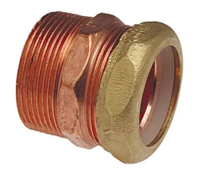 SK0387134-US20260702-105043-0 Nibco 904-7 1-1/4 in. Male x Slip Joint Wrot Copper DWV Trap Adapter - Image 1