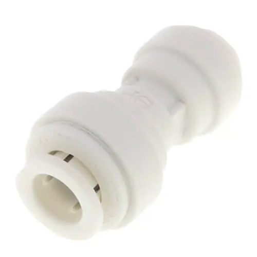 John Guest PP201008WP 5/16 x 1/4 Polypropylene Reducing Union Push-Fit Fitting