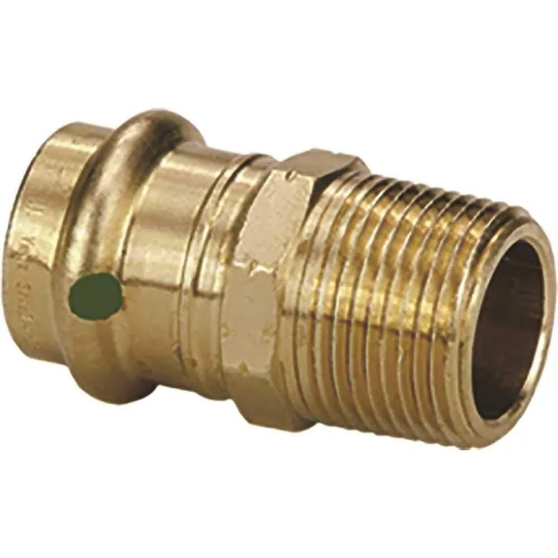 SK0387150-US20260702-105043-0 Viega 79215 ProPress Adapter 1/2 x 1/2 Bronze Lead-Free Male Press NPT - Image 1