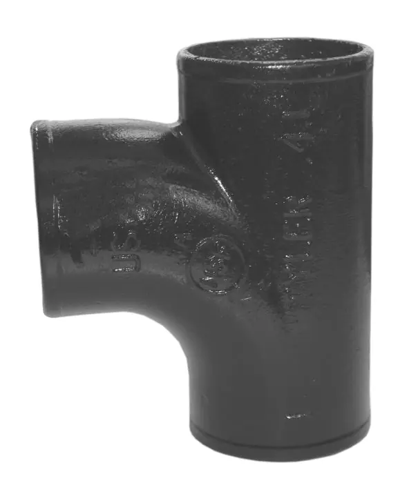 Tyler Pipe 007708 Sanitary Tee 6 Inch No-Hub Cast Iron