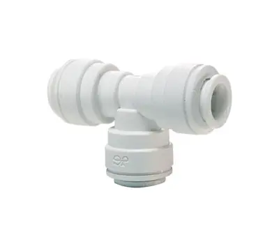 JOHN GUEST PP0212W 3/8 Inch Push-Fit Tee for Potable Water