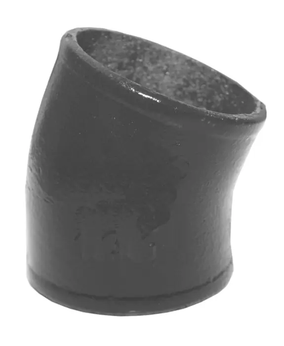 Tyler Pipe 007531 DWV Pipe Bend 6 in Nominal No-Hub End Style Cast Iron