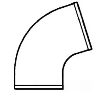 Tyler Pipe 007340 Cast Iron 45-Degree No-Hub 1/8 Bend Pipe Fitting