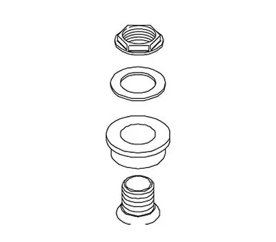 KOHLER K-18376 3/4 in. Brass Urinal Spud Assembly
