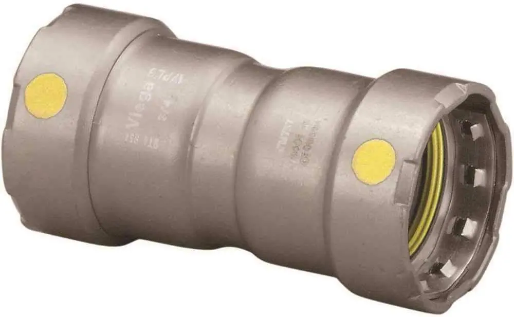 Viega 25001 Coupling, 1/2 inch, Carbon Steel, Press x Press