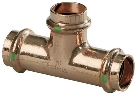 SK0388483-US20260702-105043-0 Viega 15518 Propress Copper Reducing Tee 2 x 1-1/4 x 1-1/4 - Image 1
