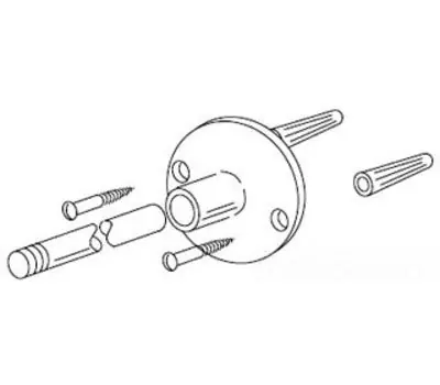 SK0388642-US20260702-105043-0 SLOAN DV1001A Bedpan Washer Wall Support Kit for SlimLine Flushometer - Image 1