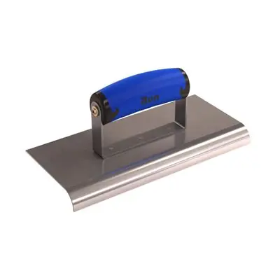 SK0388992-US20260702-105043-0 Bon 62-456 Stainless Steel Sidewalk Edger 9 x 4 3/4 Radius 3/4 Depth Comfort Wave Handle - Image 1