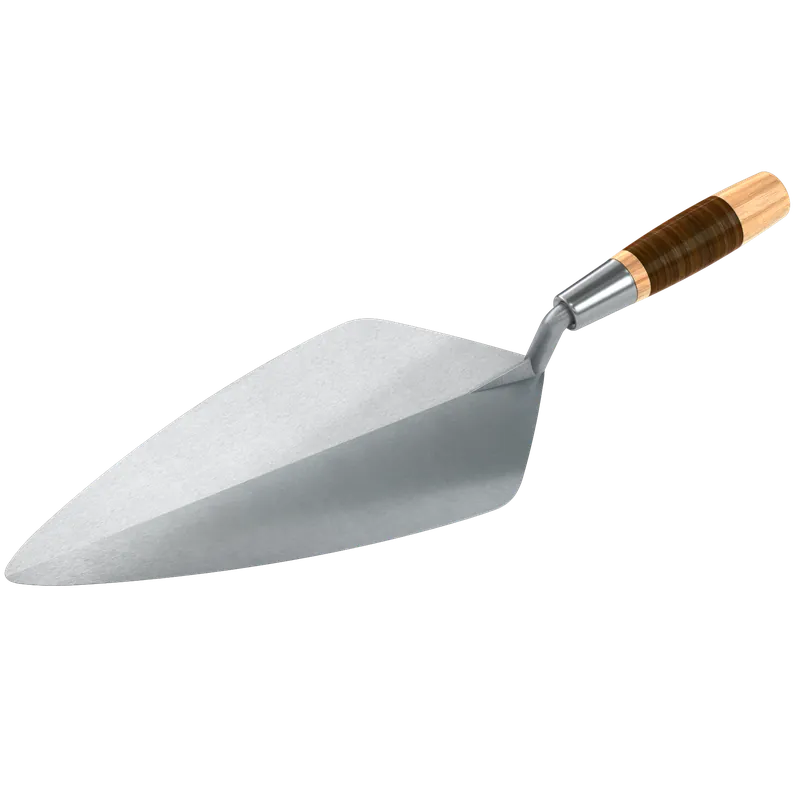 Bon Keystone 72-585 Narrow London Forged Steel Brick Trowel 13 Inch Leather Handle