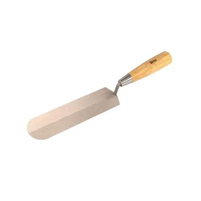 Bon Pro Plus 21-188 Round End Coke Trowel - 8 x 2 with Wood Handle