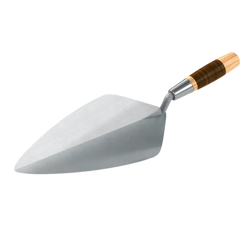 Bon Keystone 72-625 Wide London Forged Steel Brick Trowel 12 Inch with Leather Handle
