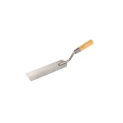 Bon 13-307 Stainless Steel Margin Trowel - 7 x 1 1/2 With Wood Handle