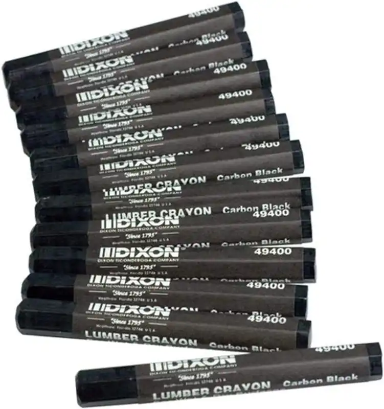 Dixon 14-491 Lumber Marking Crayons Black 12-Pack