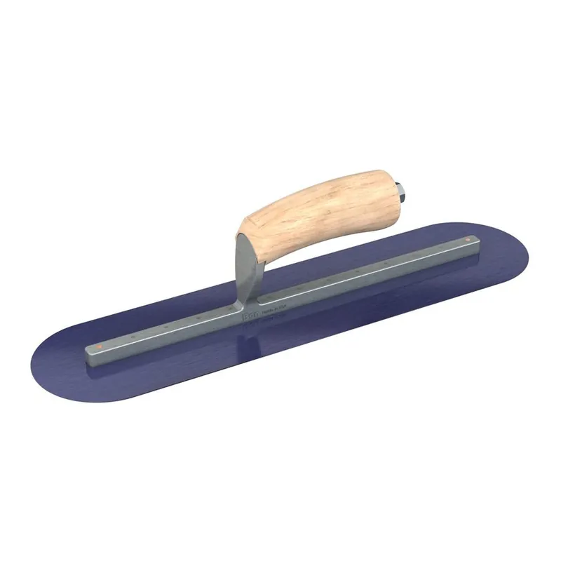 Bon Steel City 66-152 Blue Steel Finishing Trowel Round End 16 X 4 Camel Back Wood Handle