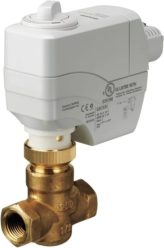 SK0391960-US20260702-105043-0 Siemens 259-02030 Brass Globe Valve Assembly 2-Way 0.4 CV Electronic Actuator - Image 1