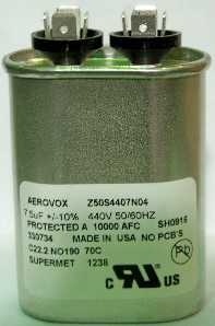 Daikin 669241701 7.5 MFD 370v Oval Run Capacitor