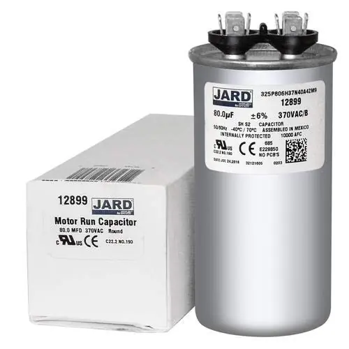 SK0393012-US20260702-105043-0 MARS 12899 Motor Run Capacitor 80 MFD 370V Round - Image 1