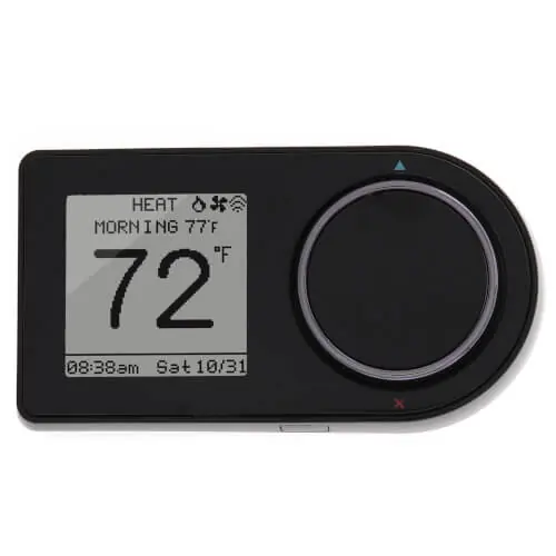 Lux Products GEO-BL-003 7 Day Programmable WiFi Thermostat Dual Mount Black 2 Heat 2 Cool