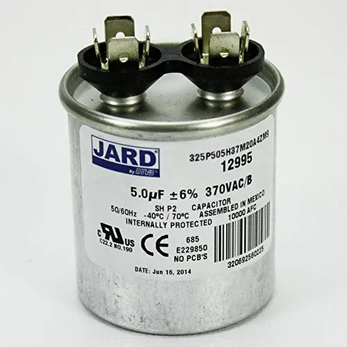 MARS 12995 Motor Run Capacitor 5MFD 370V Round
