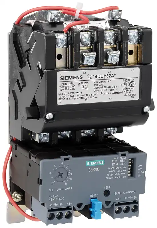 SK0397030-US20260702-105043-0 Siemens 14FUF32AC Starter Size 2 Full Voltage Non-Reversing Motor Starter - Image 1