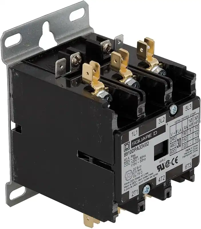 SK0398680-US20260702-105043-0 Schneider Electric 8910DPA33V04 277VAC 30A 3-Pole Contactor Black - Image 1